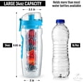 thumbnail image 3 of Zulay Kitchen Portable Water Bottle with Fruit Infuser 34 oz - Lake Blue, 3 of 7