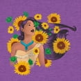 thumbnail image 2 of Girl's Pocahontas Sunflowers  Graphic Tee Purple Berry X Large, 2 of 4