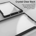 thumbnail image 4 of Case Fits Amazon Fire HD 10 Tablet (7th Generation/9th Generation, 2017/2019 Release), Flexible Transparent TPU Shockproof Soft Edge Bumper Hard PC Back Cover for Fire HD 10.1 Inch Tablet - Black, 4 of 8