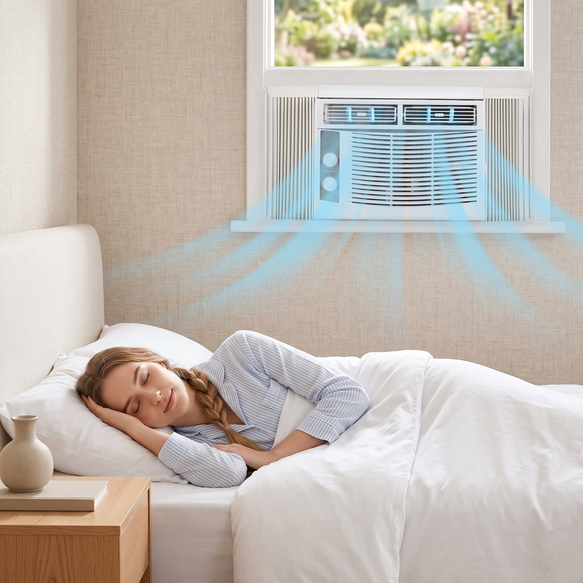 Ktaxon 5000 BTU Air Conditioner Window Unit, 115V/60Hz AC for Window, Cooling Rooms up to 150 Sq. Ft, Easy Install Kit Included, White