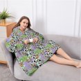 thumbnail image 5 of Oversized Wearable Blanket Hoodie,Colorful Cow Checker Pattern Sherpa Blanket Hoodie with Super Pockets,Super Warm Fuzzy Pullover for Women & Men, 5 of 6