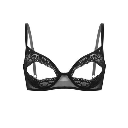 

CHICTRY Womens Lace Floral Wire-free Bralette Lingerie Unlined Bra Top