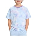 thumbnail image 2 of Zpanxa Boys Athletic Shirts Short Sleeve T Shirt Colorful Drying Top Color Blocked Refreshing Breathable Tee With Polyester 7-8 Years, 2 of 6
