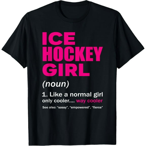 Ice Hockey Girl Sport Woman Ice Skating Gift T-Shirt
