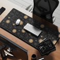 thumbnail image 2 of Long Mouse Pads for Desk,Black Gold Sun Moon Cloud Pattern Desk Mats on Top Of Desks, Desk Mouse Pad Extra Large with 3mm Non-Slip Base and Stitched Edge for Gaming,Office,Work,Home 35.4"x15.7", 2 of 6