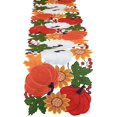 thumbnail image 1 of Chemin de Table Citrouilles de Récolte Automne Ou Automne, Décorations de l'Action de Grâce et Halloween, Broderie Appliquée (14 69 Pouces), 1 of 8