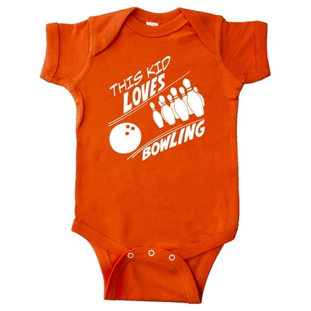 

Inktastic This Kid Loves Bowling Gift Baby Boy or Baby Girl Bodysuit