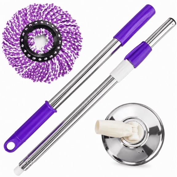Universal Spin Mop Only Replacement Pole – Adjustable Rustproof Telescopic Handle