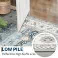 thumbnail image 6 of Garvee 5'x7' Modern Floral Area Rug Oriental Indoor Carpet with Non Slip Backing, Washable Rug Distressed Foldable Floor Mats for Living Room Bedroom Entryway, Light Green, 6 of 8