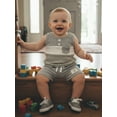 thumbnail image 2 of Argulvti Toddler Boy Summer Clothes Contrast Color Stripe Sleeveless Tank Tops and Shorts 2 Piece Set, 2 of 7