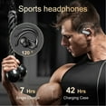 thumbnail image 3 of Open-Ear, Bone Conduction Sport Headphones - Sweat Resistant, Workout Headphones with 30ft Bluetooth - Secure, Wireless, Comfortable Fit - Deep Bass and Smart Mic App - Black, 3 of 9