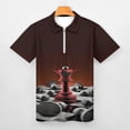 thumbnail image 3 of Chess Red Queen Men Zipper T-shirt Summer Casual Short Sleeve T-shirt Top, 3 of 7