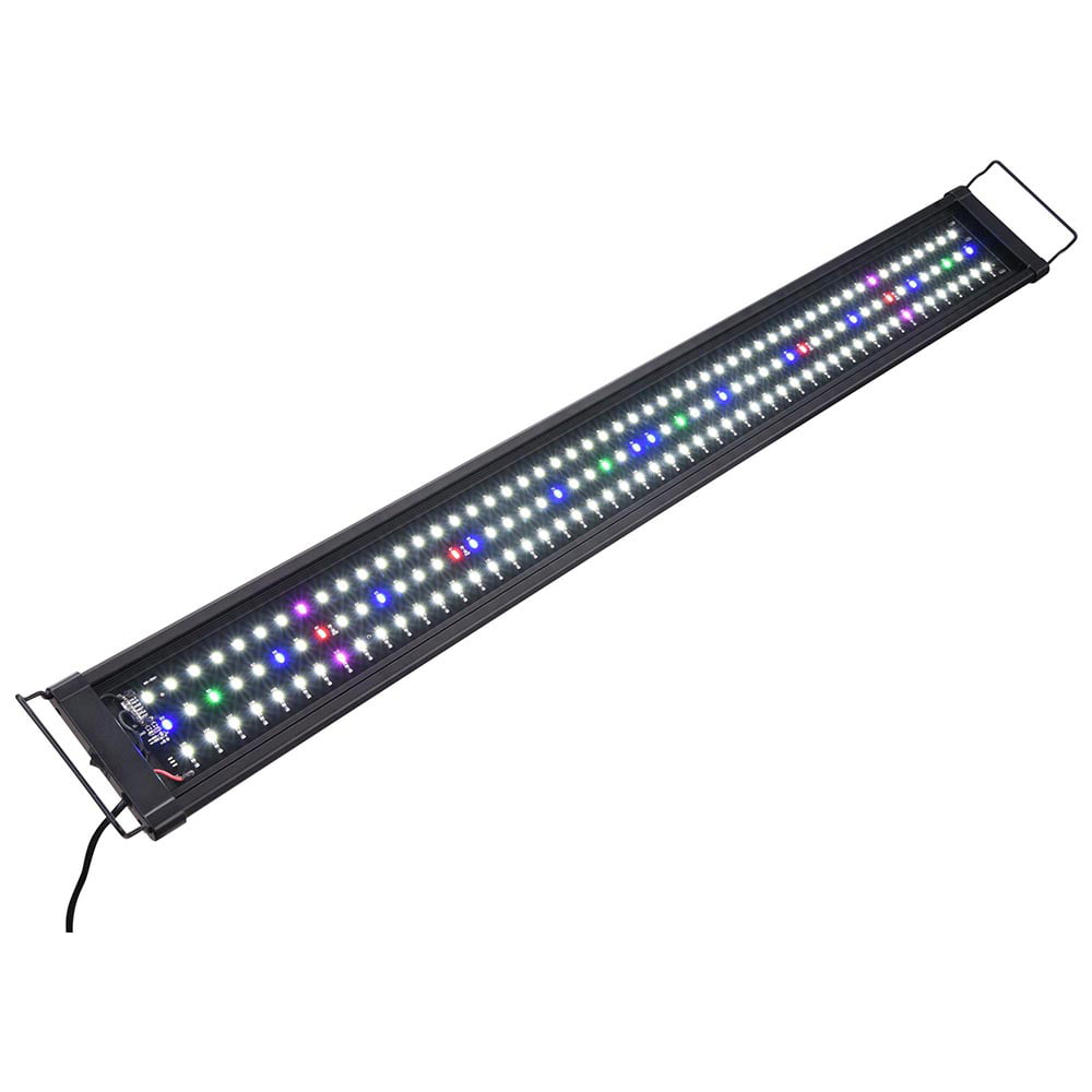 AquaBasik 129 Multi-Color LED Aquarium Light Extendable Full Spectrum Lamp  for 30