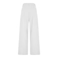 thumbnail image 5 of DeHolifer Women Dress Pants Wide Leg Business Casual Flowy Work Palazzo Pant High Waisted Trousers with Pocket White L, 5 of 8
