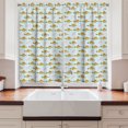 thumbnail image 2 of Ambesonne Dinosaur Kitchen Curtains, Jurassic Animals Leaves, 55"x24", Slate Brown Pale Orange, 2 of 3