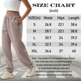 thumbnail image 3 of OQQ Women's loose sports pants autumn casual sports pants waist drawstring with pockets simple sports pants, 3 of 7