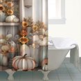 thumbnail image 4 of Rustic Pumpkin Fall Happy Thanksgiving (42) Shower Curtains,Reusable Bath Curtain with Hooks Vintage Polyester Fabric Curtains for Thanksgiving Day Fall Party Home Decor, 4 of 5
