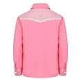 thumbnail image 2 of YiZYiF Western Cowgirl Costume for Girls Retro Tassel Shirt Long Sleeve Sequin Button Down Blouse Pink 14, 2 of 7