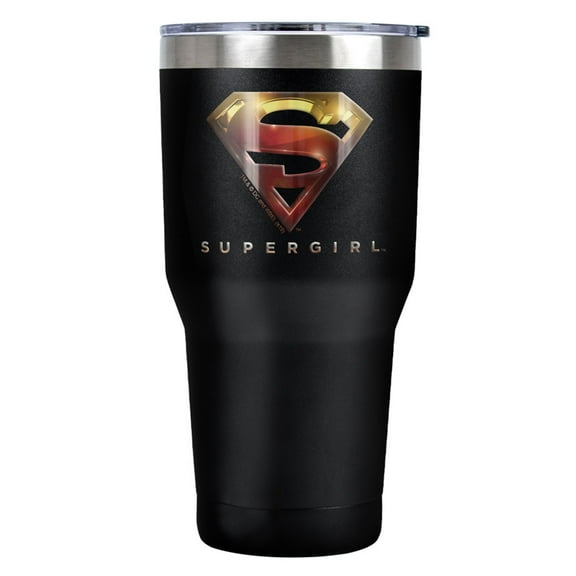 Supergirl Logo Classic Stainless Steel Tumbler 30 oz Coffee Travel Cup, Vacuum Insulated & Double Wall with Leakproof Sliding Lid