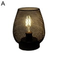 thumbnail image 1 of Metal Cage Table Lamp Round Shaped Led Lantern Battery Powered Cordless Lamp For Weddings Party Home Decor Candle Holder, 1 of 5