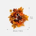 thumbnail image 3 of Fall Candle Rings Fall Decorations for Home Thanksgiving Decorations Artificial Maple Leaf Pumpkin Berry Candle Wreath for Table Centerpiece by MPOISVA, 3 of 8