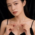 thumbnail image 2 of Valentine's Day Gifts Crown Cross Necklace for Women,14K Gold Plated Non-Tarnish Christian Faith Religious Jewelry for Her, 2 of 6