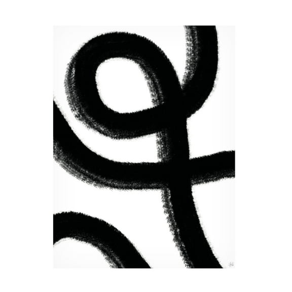 Canvas Wall Art - Line and Brush 'Big Brush 4' Wall Art for Living Room, Bedroom, or Office Décor by Trademark Fine Art - 14 x 19 Inches