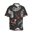 thumbnail image 2 of Balery Japanese Sushi Hashi Print Men's Hawaiian Shirts Short Sleeve Beach Shirt Relaxed Fit Vacation Button Down Shirts-Small, 2 of 9