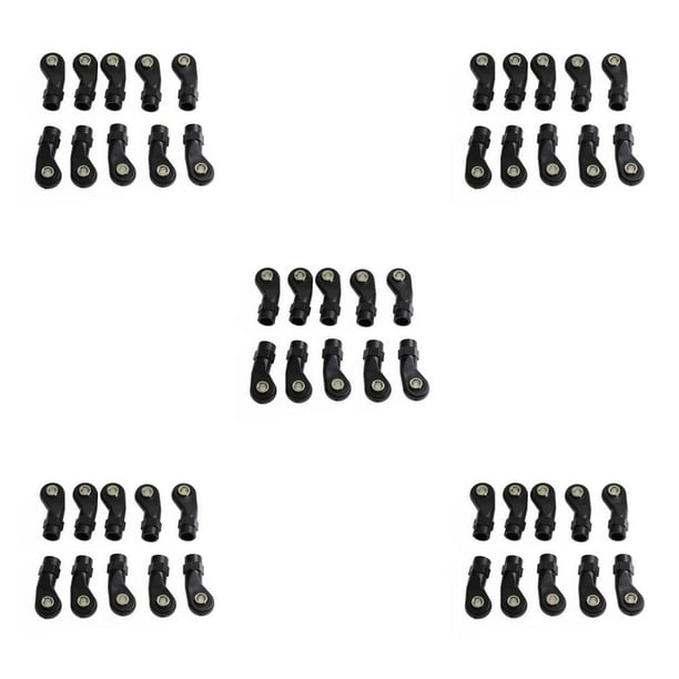 Tholdsy 10 Uds. Extremos de barra de acoplamiento 1:10, rótulas de bola de enlace de coche RC, accesorios automotrices, piezas de repuesto para Negro Tipo D 5piezas Tholdsy CBP185736