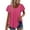 Pink, variant on Olyvenn Women’s Shirts Dressy Casual Ruffled Short Sleeve Blouses Loose Fit Pleated Front Tees Summer Tunic Tops Red M