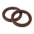 thumbnail image 1 of Sellos de aceite universales de Unique Bargains TC de doble labio con anillo de resorte de acero para sellos de eje rotativo de alta presión de goma FKM marrón 2 piezas 45x60x7mm, 1 of 7