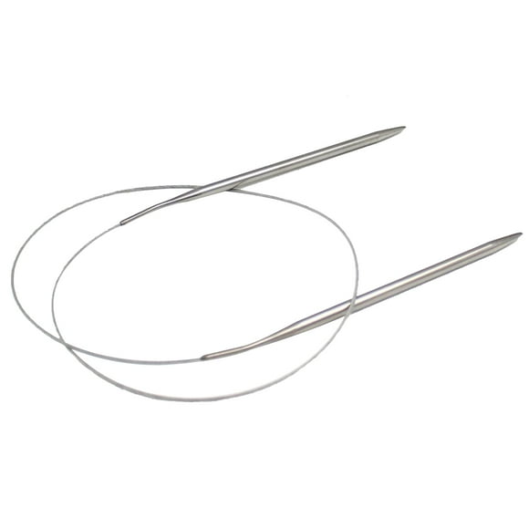 KAKOWELY circular knitting needles 84CM Professional Stainless Steel Tube Circular Knitting Needles Crochet Needles Size for Sweater Woven - NO.16 (Silver)