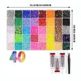 thumbnail image 3 of Colorful DIY Resin Rhinestone Kit for Bedazzling, 40000PC Resin Jelly Rhinestones for Bedazzling, 40 Colors 3mm Flatback Gems for Diamond Art 3Pcs B7000 Jewelry Glue for Bedazzled Nail Art, 3 of 7