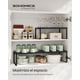 thumbnail image 2 of Juego de 2 Especieros, Extensibles, Organizador de Cocina, Estante de Cocina, Organizador de Armario, Metal, Encimera, Negro Mate, 2 of 6