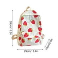 thumbnail image 2 of YIMWNYI Strawberry Pattern Canvas Backpack, Fashionable Floral Rucksack for Travel, Shopping, and Outdoor Adventures, Lightweight and Machine Washable, 2 of 4