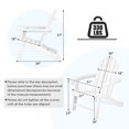 thumbnail image 4 of Costway HDPE Patio Adirondack Chair & Folding Footrest Set All-Weather Outdoor White, 4 of 10