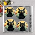 thumbnail image 2 of BaHomeck Electric Stove Burner Covers Set of 4,Round Metal Gas Stove Burner Covers 8 Inch and 10 Inch,Kitchen Decor,Black Cat Surrounded By Butterflies, 2 of 2