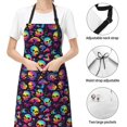 thumbnail image 4 of Kdxio Skull mushroom rainbow color Apron with Pockets Adjustable Kitchen Aprons for Men Women Waterproof Aprons for Cooking,Drawing,Crafting, Baking Household Cleaning, 4 of 5