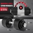 thumbnail image 3 of Mancuerna ajustable Yes4All de hierro fundido de 52.5 lb, 3 of 6