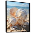 thumbnail image 2 of Designart "Seashell Beauty Beach Photo II" Animals Floater Framed Wall Decor, 2 of 7