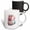 Multicolor, variant on 3drose, Decorative Letter B. Floral Monogram, Decorated with Rose Flowers, 11oz Two-tone Red Mug