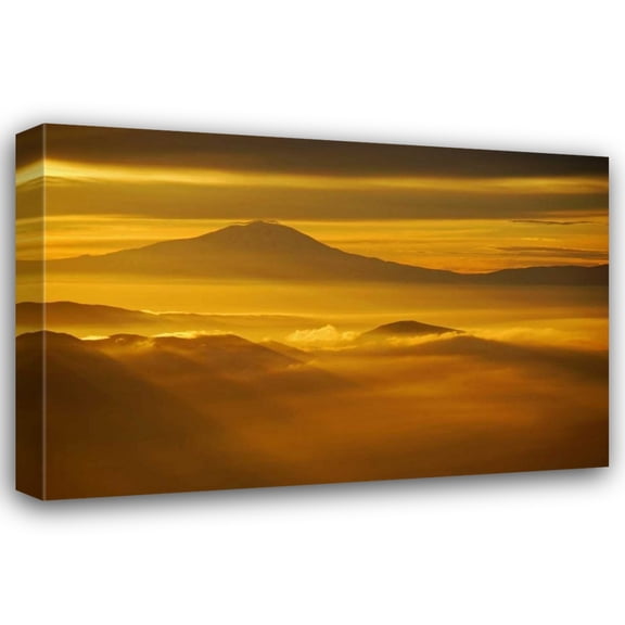 Brian Kidd 18x13 Gallery Wrapped Canvas Wall Art Titled - Rainier Sunset II