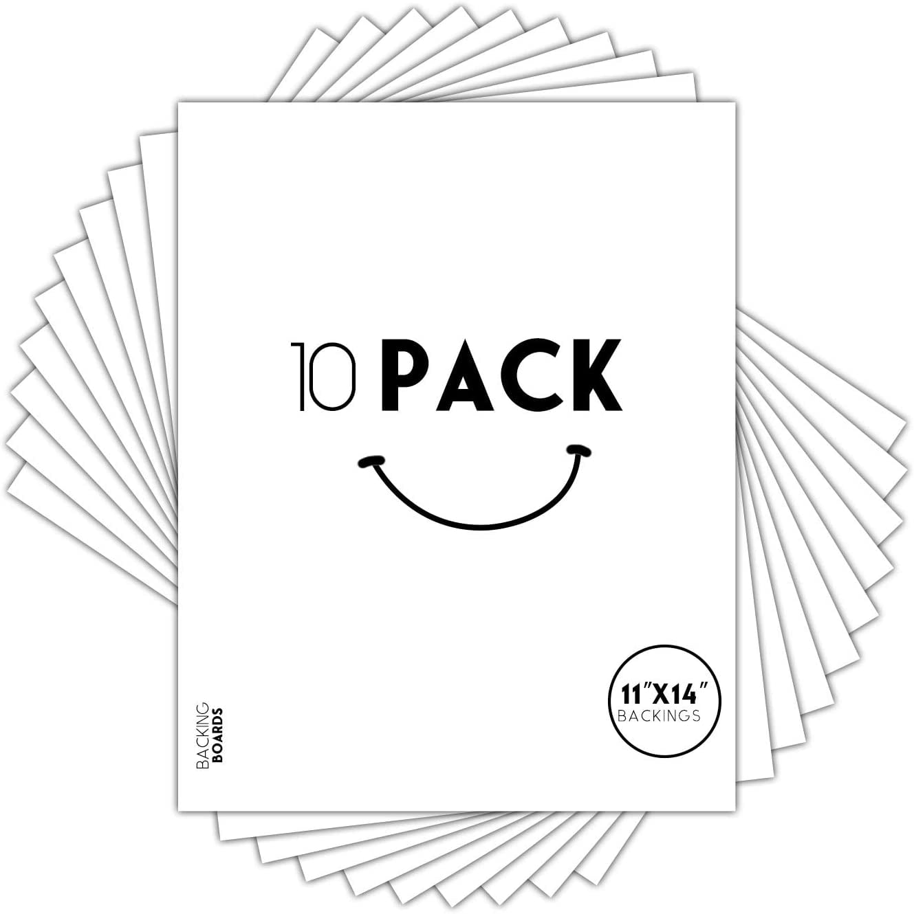 , 11x14 White Backing Board, Backer Boards for Frame, Picture (10 Pack
