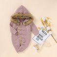 thumbnail image 3 of Odeerbi Baby Girls Boys Clothes Baby Rompers Infant Winter Keep Warm Knit Hoodie Romper Sweater Jumpsuit, 3 of 9