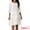 White, variant on DARING DIVA Chiffon 3/4 Sleeve Tiered Layered Flowy Dress S White