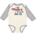 thumbnail image 3 of Inktastic My Mamaw and Papa Love me with Hearts Boys or Girls Long Sleeve Baby Bodysuit, 3 of 5