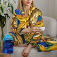 thumbnail image 6 of Sigee vintage Starry Sunflower for Women’s Pajama Sets Long-Sleeved Pjs Sets for Women 2 piece Sleepwear-X-Large, 6 of 7
