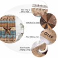 thumbnail image 3 of Western Texas Star Retro Bathroom Shower Curtains with 12 Hooks Polyester Waterproof Shower Curtain for Bathtubs Vintage Farmhouse Blue Brown Wood Grain Decorative Bathroom Curtain 36x78 Inches, 3 of 8