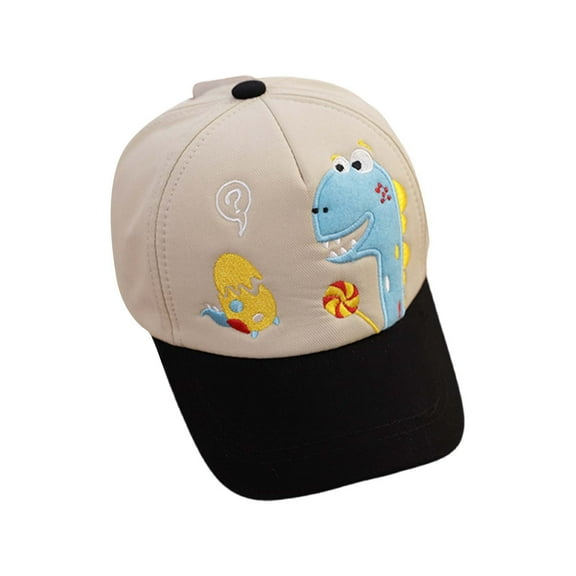 LNMQLPDBS Baby Boys Girls Hats Cute Dinosaur Cartoon Embroided Print Summer Sun Hat Toddlers Boys Baseball Hat Beach Trucker Hats for Kids Toddler Gifts Age 3-4 Unisex Baby Sun Pretation Caps