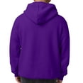 thumbnail image 4 of Zimjoy Purple Hoodie for Men Basic Casual Loose Hoodies Fleece Sweatshirts with Pocket Long Sleeve Drawstring Comfy Pullover Sweatshirts Outwear, Dark Purple 2XL, 4 of 5
